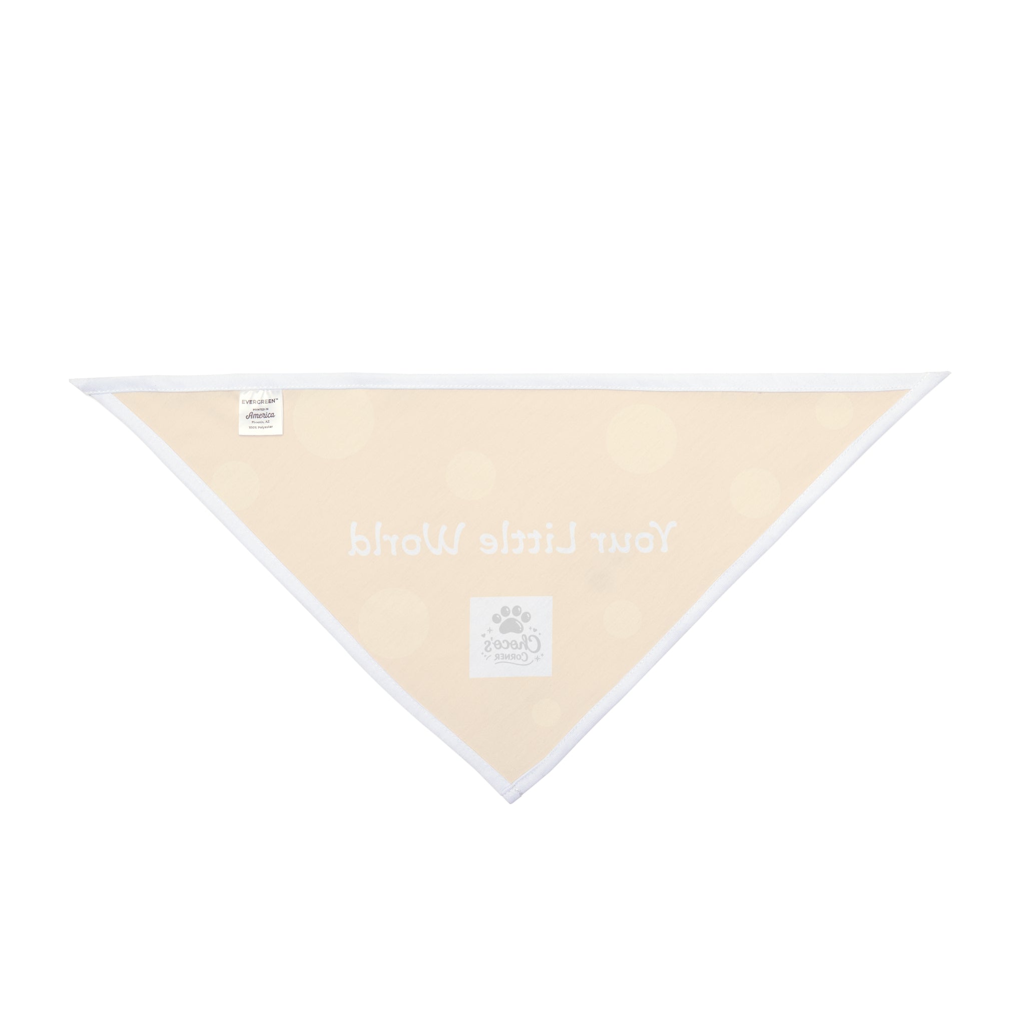 Choco’s Corner Dot Pet Bandana — "Your Little World"